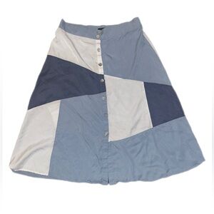 Colorblock Button-Down Skirt For Cynthia